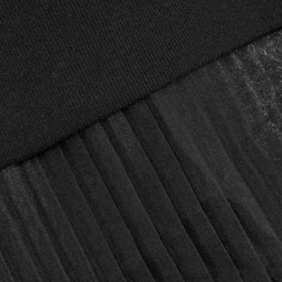 CLU Pleated organza-trimmed black stretch-jersey mini dress in size XS - Picture 5 of 15